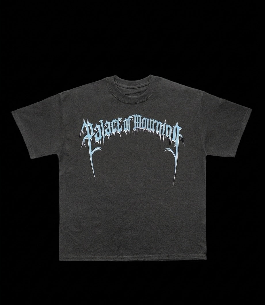 "Palace Of Mourning" Blue Logo Tee